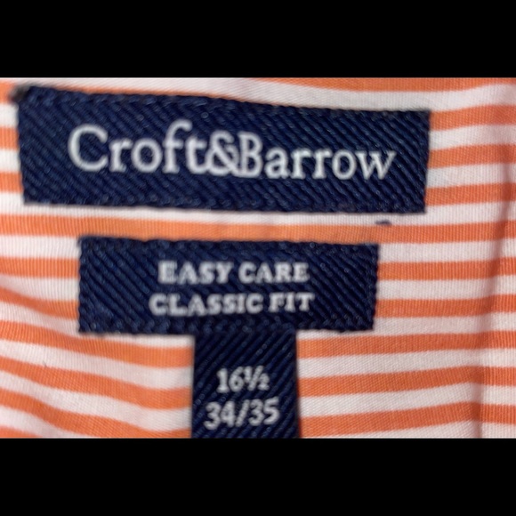 Orange Striped Button Down. - Picture 2 of 3